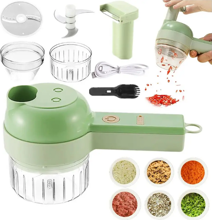 Multifunctional Kitchen Cutter: Electric, Portable, Rechargeable  Vegetable Crusher, Cutter &, Chopper,  salad