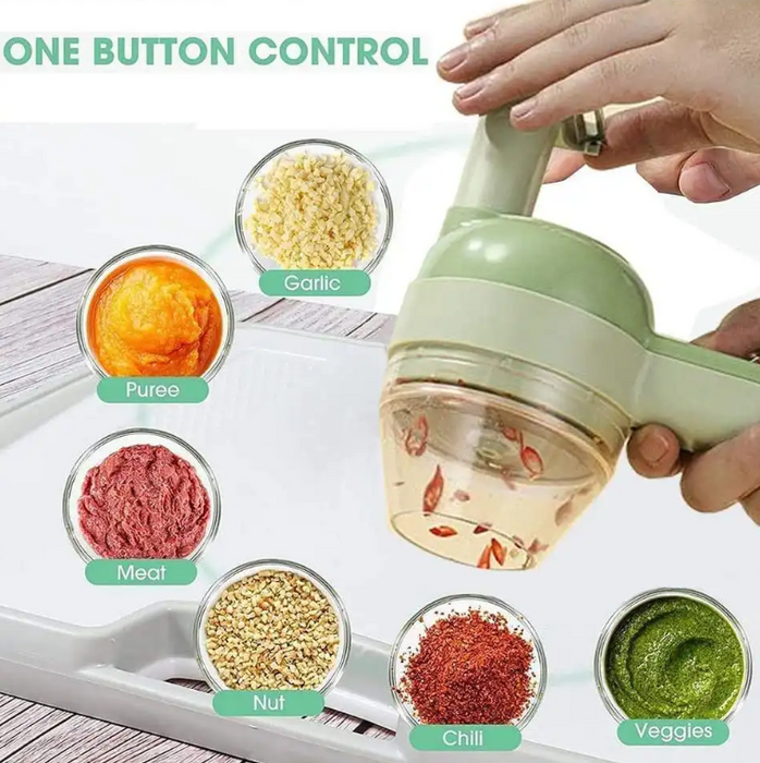 Multifunctional Kitchen Cutter: Electric, Portable, Rechargeable  Vegetable Crusher, Cutter &, Chopper,  salad