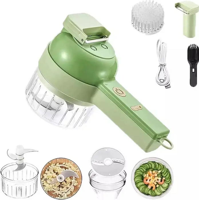 Multifunctional Kitchen Cutter: Electric, Portable, Rechargeable  Vegetable Crusher, Cutter &, Chopper,  salad